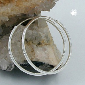 Creolen Ohrringe 32mm glänzend 925 Sterlingsilber