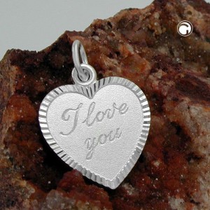 Anhänger Herz -I love you- 925 Sterlingsilber