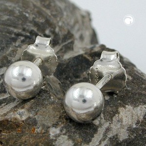 Ohrstecker 5mm Kugel hohl 925 Sterlingsilber
