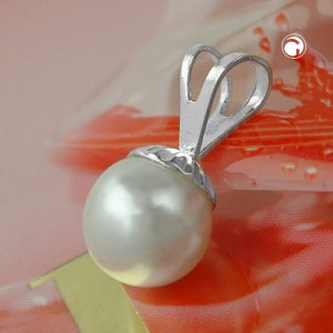 Anhänger 8mm Perle Imitat 925 Sterlingsilber