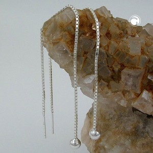 Durchzieher Kette u. Kugel 925 Sterlingsilber