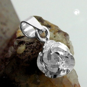 Anhänger Rose diamantiert 925 Sterlingsilber