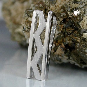 Anhänger Viereck matt-glänzend 925 Sterlingsilber