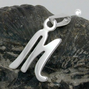Anhänger Buchstabe M 925 Sterlingsilber