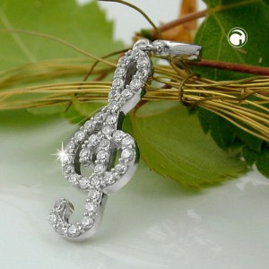 Anhänger Notenschlüssel 925 Sterlingsilber