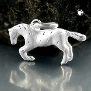 Anhänger Pferd matt-glänzend 925 Sterlingsilber