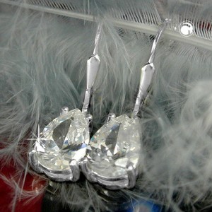 Ohrring kristall Glas 925 Sterlingsilber