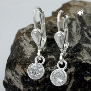 Ohrring Zirkonia 4mm 925 Sterlingsilber