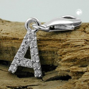 Anhänger Charm Buchstabe A 925 Sterlingsilber
