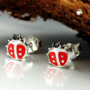 Ohrstecker Marienkäfer 925 Sterlingsilber