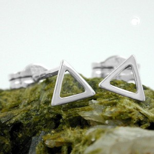 Ohrstecker Dreieck offen 925 Sterlingsilber