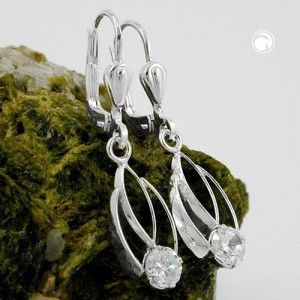 Ohrring Zirkonia weiß 925 Sterlingsilber