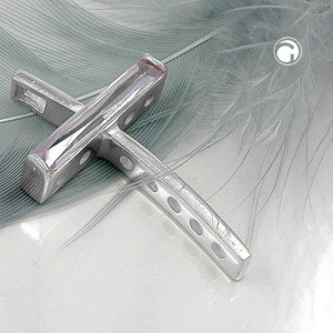 Anhänger Kreuz hell-amethyst 925 Sterlingsilber