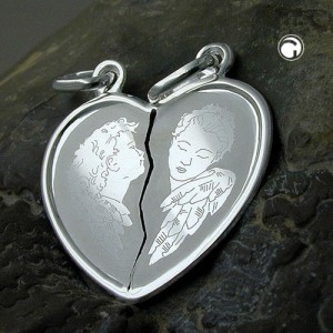 Anhänger Herz Junge/Mädchen 925 Sterlingsilber