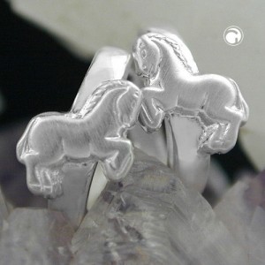 Creolen Ohrringe Pferd Klappscharnier 925 Sterlingsilber