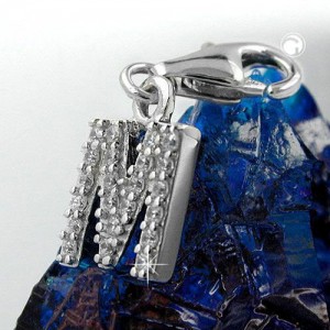 Anhänger Charm Buchstabe M 925 Sterlingsilber