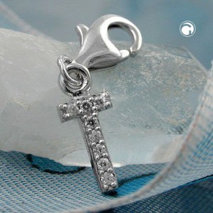 Anhänger Charm Buchstabe T 925 Sterlingsilber