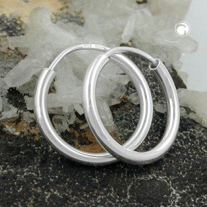 Creolen Ohrringe 11mm glänzend 925 Sterlingsilber