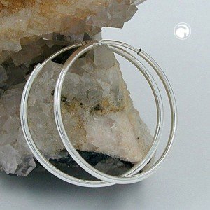 Creolen Ohrringe 32mm glänzend 925 Sterlingsilber