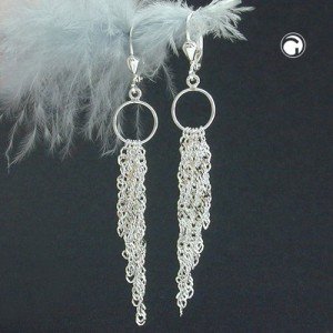 Ohrring 5x Singapourkette 925 Sterlingsilber