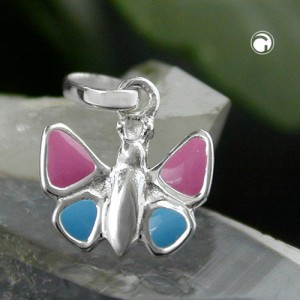 Anhänger Schmetterling pink 925 Sterlingsilber