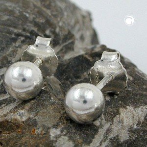 Ohrstecker 5mm Kugel hohl 925 Sterlingsilber