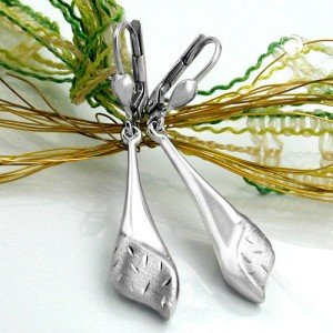 Ohrring Tropfen rhodiniert 925 Sterlingsilber