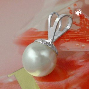 Anhänger 8mm Perle Imitat 925 Sterlingsilber