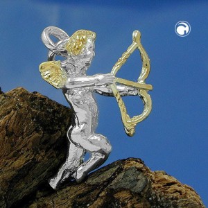 Anhänger Engel mit Pfeil u. Bogen 925 Sterlingsilber