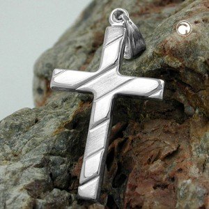 Anhänger Kreuz rhodiniert 925 Sterlingsilber