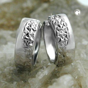 Creolen Ohrringe rhodiniert 925 Sterlingsilber