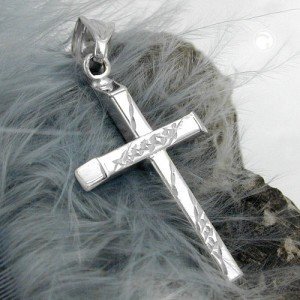 Anhänger Kreuz diamantiert 925 Sterlingsilber