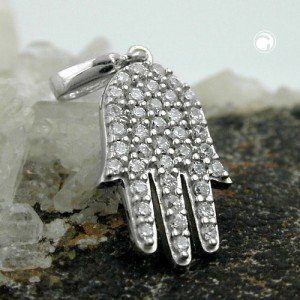 Anhänger Hand mit Zirkonias 925 Sterlingsilber