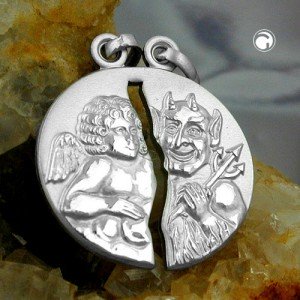 Anhänger Engel/Teufel 925 Sterlingsilber