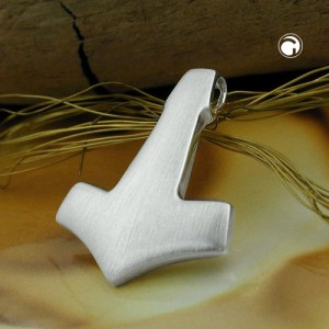 Anhänger Thors Hammer matt 925 Sterlingsilber