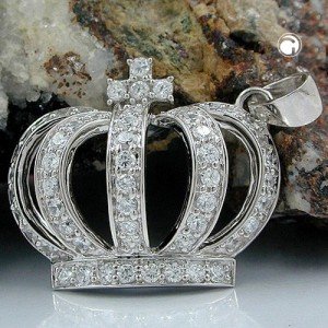 Anhänger Krone mit Strass 925 Sterlingsilber