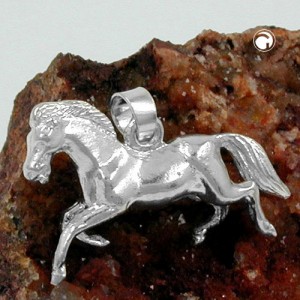 Anhänger Pferd glänzend 925 Sterlingsilber