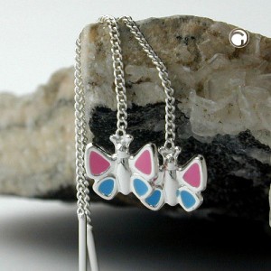 Durchzieher Schmetterling 925 Sterlingsilber