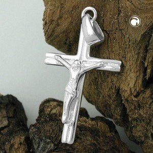Anhänger Kreuz mit Jesus 925 Sterlingsilber