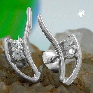 Ohrstecker mit je 2x Zirkonia 925 Sterlingsilber