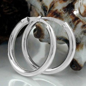 Creolen Ohrringe Steckverschluß 925 Sterlingsilber