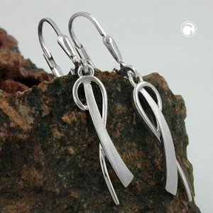 Ohrring matt-glänzend 925 Sterlingsilber