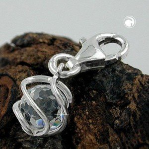 Anhänger Charm Zirkonia-weiß 925 Sterlingsilber