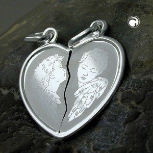 Anhänger Herz Junge/Mädchen 925 Sterlingsilber