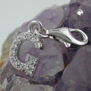 Anhänger Charm Buchstabe G 925 Sterlingsilber