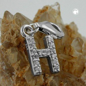 Anhänger Charm Buchstabe H 925 Sterlingsilber