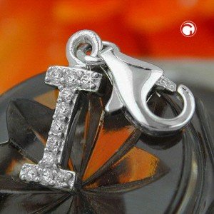 Anhänger Charm Buchstabe I 925 Sterlingsilber