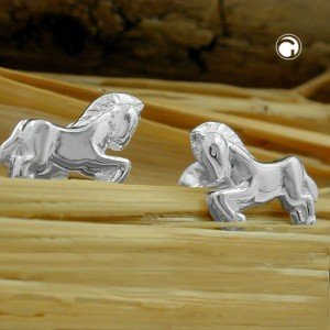 Ohrstecker Pferd rechts-links 925 Sterlingsilber