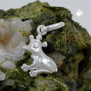 Anhänger Frosch glänzend 925 Sterlingsilber