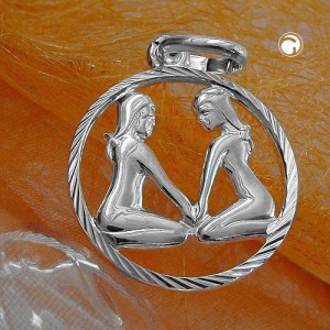 Anhänger Sternzeichen Zwilling 925 Sterlingsilber